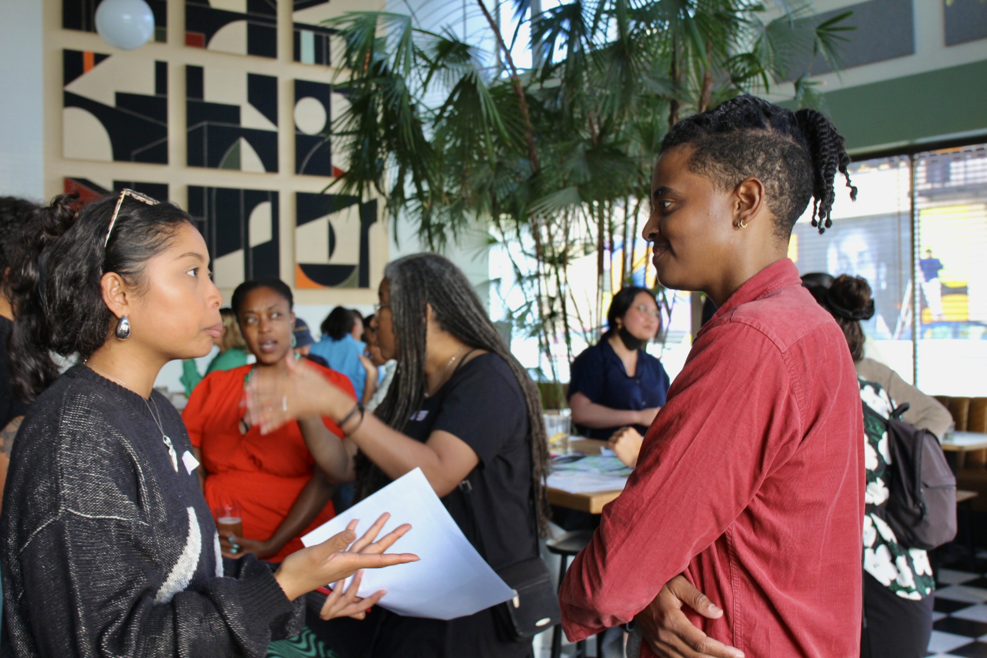 Group with climate justice book